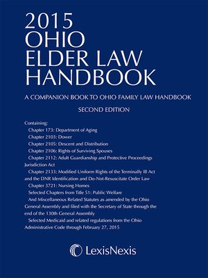 cover image of 2015 Ohio Elder Law Handbook &#8212; A Companion Book to Ohio Family Law